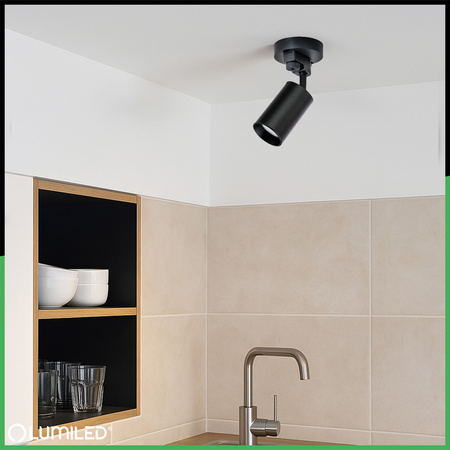 ZESTAW LUMILED SZYNA HUMA CZARNY + REFLEKTOR SZYNOWY SAGI CZARNY