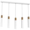 Lampa Wisząca Sufitowa SOLO SAWN Biała Patyna Drewniana 5x mini GU10 Milagro