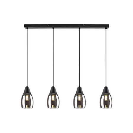 Lampa Wisząca Sufitowa 4x E27 Czarny Nowoczesny Ilmari Rabalux