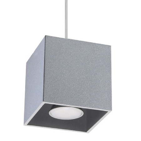 Lampa Sufitowa Oprawa Natynkowa GU10 Wisząca Zwis Kwadratowa Szara Nowoczesna Quad Sollux