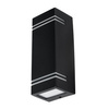 Lampa Ogrodowa Kinkiet Elewacyjny NELA 2xGU10 IP44 Góra Dół Czarna