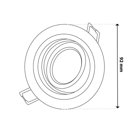 Oprawa HALOGENOWA Podtynkowa Ruchoma GU10 MR16 Okrągła Czarna CASSIO LUMILED