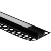 Profil Aluminiowy Podtynkowy Czarny do LED do Płyt KARTON / GIPS 2m z Mroźnym Kloszem i Zaślepkami Ecolight