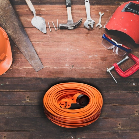 Przedłużacz Kabel Przewód Ogrodowy Warsztatowy Pojedynczy Uniwersalny 2x1mm 30m ELGOTECH