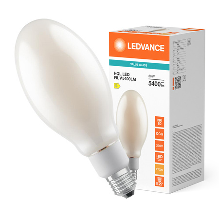 Żarówka LED HQL E27 38W = 125W 5400lm 2700K Ciepła Biała FILAMENT LEDVANCE