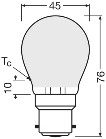 Żarówka LED P45 Kulka B22d 5.5W = 60W 806lm 2700K Ciepła CRI90 300° Filament Ściemnialna SUPERSTAR PLUS CLASSIC Osram