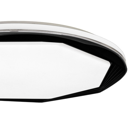 Plafon LED Lampa Sufitowa Natynkowa OPTIMA Czarny 52W LED Ø480 mm Milagro