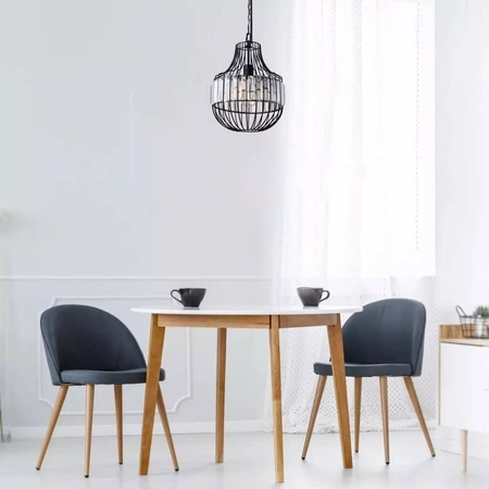 Lampa Wisząca Oprawa E27 Metal i kryształki D:30x36cm VT-7334 V-TAC