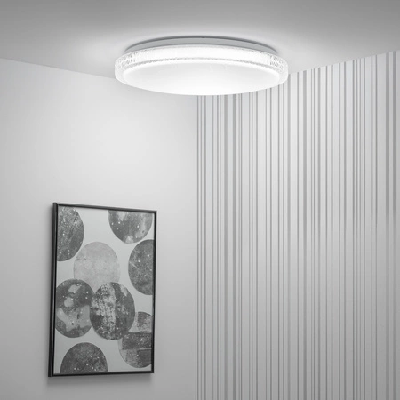 Plafon LED Lampa Sufitowa Natynkowa AGA2 48W IP44 CCT Biały Okrągły 40cm + PILOT LUMILED