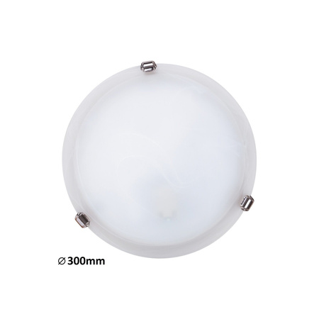 Plafon LED Lampa Sufitowa Oprawa Ścienna Natynkowa E27 Biały Klasyczny Alabastro Rabalux