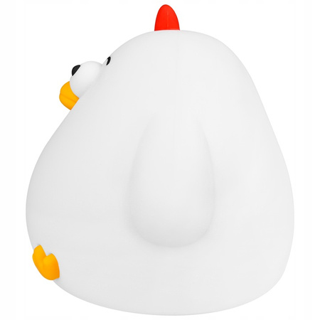 Lampka Nocna LED Biurkowa Stołowa Dziecięca 1W 17lm 3000K Ciepła 360° Biały Kurczak Masterled