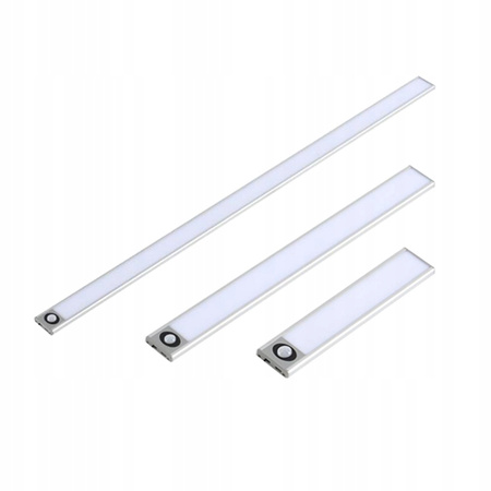 Lampka Podszafkowa LED Listwa Meblowa 1W 4500K 20cm z Czujnikiem Ruchu Srebrna