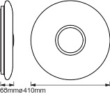 Plafon LED lampa sufitowa ORBIS Kite 24W 2500lm ciepła-zimna 41cm SMART+ WiFi LEDVANCE