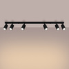 Lampa Sufitowa Reflektor Tuba Spot 6x GU10 Czarna Karbon Deep Space SL.1585 Sollux