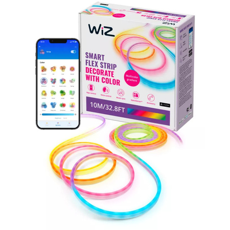 Taśma LED NEON 45W RGBIC 10m Inteligentna SMART WiFi Bluetooth Aplikacja WiZ