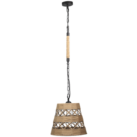 Lampa wisząca sufitowa ALMA Rope IL MIO w stylu boho stal + sznur 1x E27 GOLDLUX (Polux)