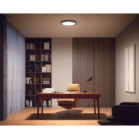Panel LED Natynkowy Lampa Sufitowa Aurelle Czarna 21W CCT PHILIPS HUE Bluetooth + Przełącznik Dimmer Switch