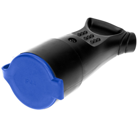Gniazdo gumowe 16A 230V IP44 hermetyczne z klapką i uchwytem