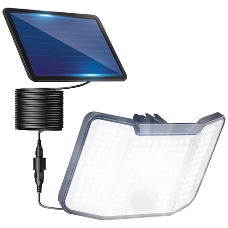 Naświetlacz Solarny Lampa Elewacyjna LED 6500K IP44 Czujnik Ruchu i Zmierzchu LENO LUMILED