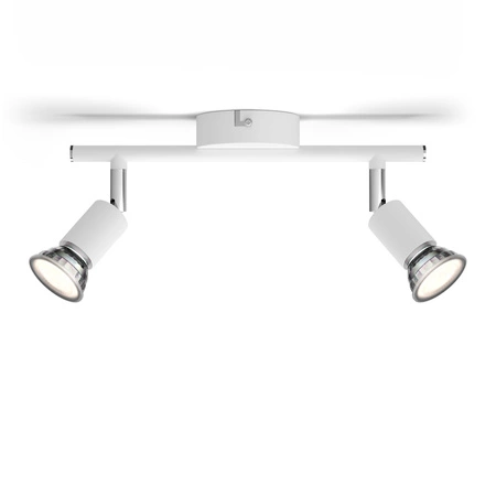 Lampa Sufitowa Reflektor 2x GU10 Biała Limbali Philips