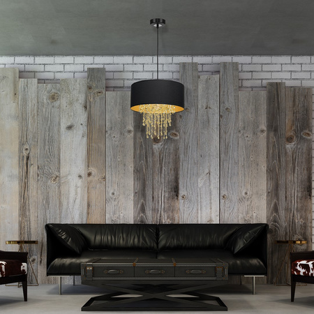 Lampa wisząca ALMERIA 1xE27 Elegancka Sznury Korali MLP6441 Milagro Metal + Tworzywo sztuczne+ Tkanina