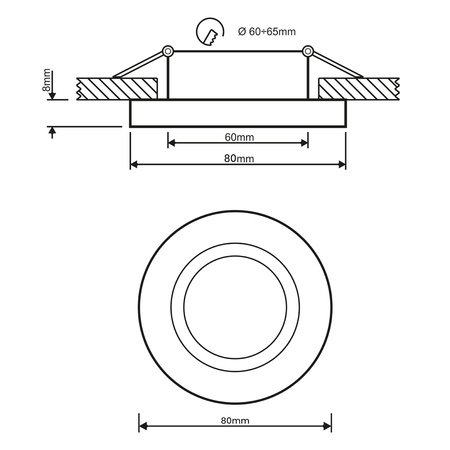 Oprawa Halogenowa Podtynkowa Okrągła Antyk GU10 MR16 ARDALI LUMILED