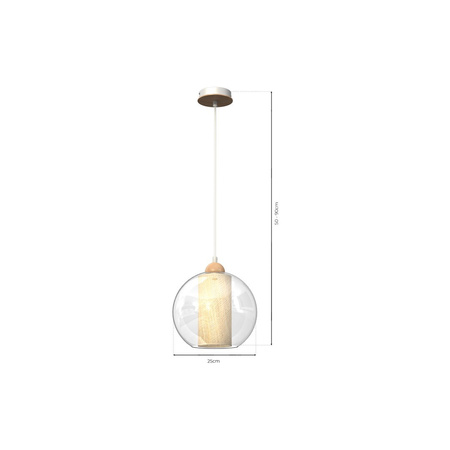 Lampa Wisząca Sufitowa TELA 1xE27 fi25 Milagro