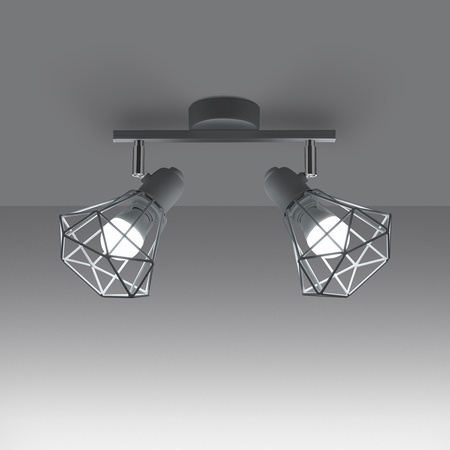 Lampa Sufitowa Listwa Oświetleniowa 2x E14 Żyrandol Geometryczna Biała Nowoczesna Artemis Sollux