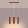Lampa Wisząca Sufitowa Zwis Tuba Spot 3x GU10 Ochra Czerwona Karbon Deep Space SL.1632 Sollux