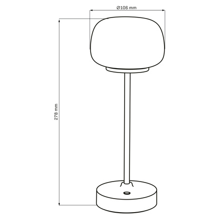 Lampka Stołowa LED Biurkowa Dekoracyjna 1.8W 150lm 2700K Ciepła Złota Rimini Sanico Goldlux