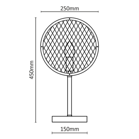 LAMPKA Stołowa ARETE E14 Czarno-złota GOLDLUX (Polux)