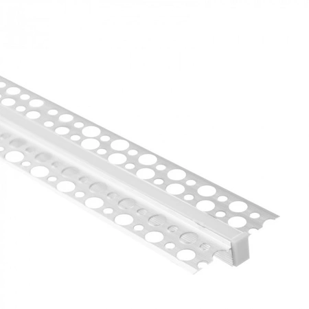 Profil Aluminiowy LED do Płyt GK Gipsowych REGIPS Wpuszczany Podtynkowy Anodowany 2m z Kloszem Mroźnym do Taśm LED + Zaślepki seria GPW Ecolight