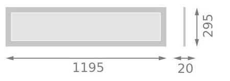 Panel LED Oprawa Lampa Sufitowa 35W 3675lm 4000K Neutralna Biały 120x30cm Integrated Ledvance