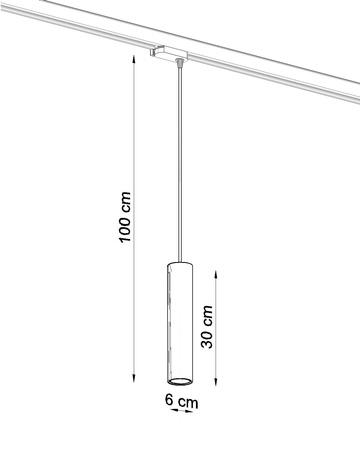 Reflektor szynowy 3 – fazowy LAGOS czarny GU10 4000K 7W 530lm