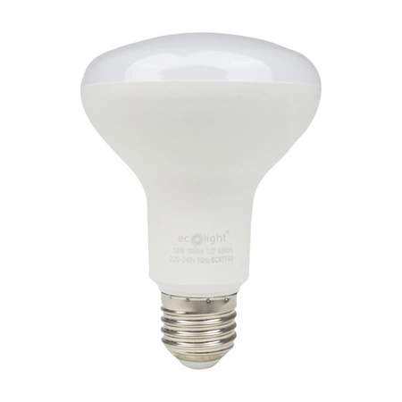 Żarówka LED Reflektor R80 E27 12W 1080lm 6500K Zimna Ecolight