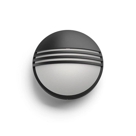 Kinkiet Ogrodowy Lampa Elewacyjna Zewnętrzna LED 6W 600lm 2700K IP44 Czarna Yarrow Philips