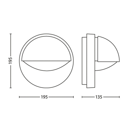 Kinkiet Ogrodowy Lampa Elewacyjna Zewnętrzna E27 IP44 Antracyt June Philips
