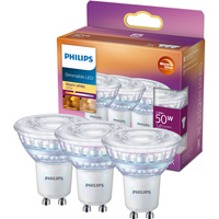 3x Żarówka LED GU10 Reflektor PAR16 3.8W = 50W 345lm 2200-2700K Ciepła CRI90 36° Ściemnialna WarmGlow Philips