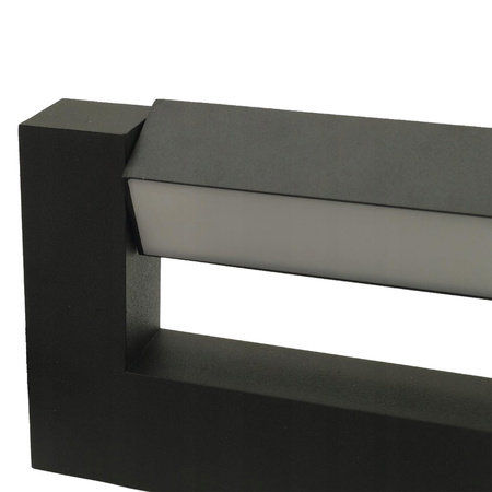 Lampa nad Lustro ASTER Kinkiet LED Łazienkowa Ścienna 2x4W 560lm Czarna Neutralna 30cm IP54 góra/dół 360°