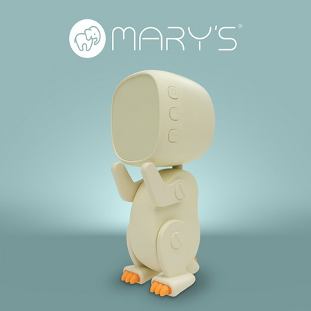 Zegar Elektroniczny dla Dzieci BUDZIK Biały Akumulatorowy 1200mAh ROBO MARY'S