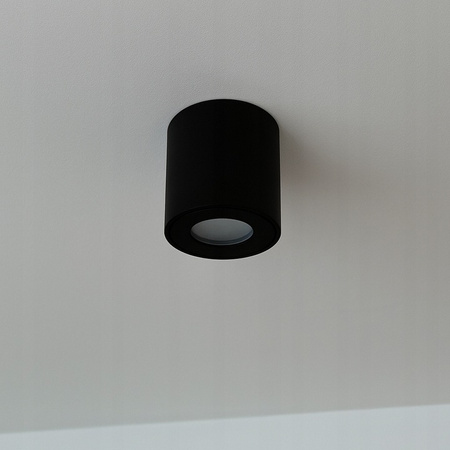 Oprawa Natynkowa Tuba GU10 Okrągła Czarna 84mm IP54 Nowoczesna