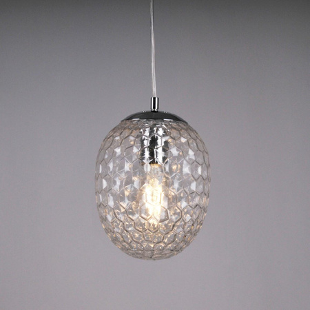 Lampa wisząca sufitowa LORA WHITE transparentna 1x E27 GOLDLUX (Polux)