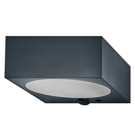 Kinkiet Ogrodowy Lampa Elewacyjna Zewnętrzna LED z Czujnikiem Ruchu i Zmierzchu 10.7W 880lm 3000K Ciepła Ściemnialna Szary IP65 Endura Osram