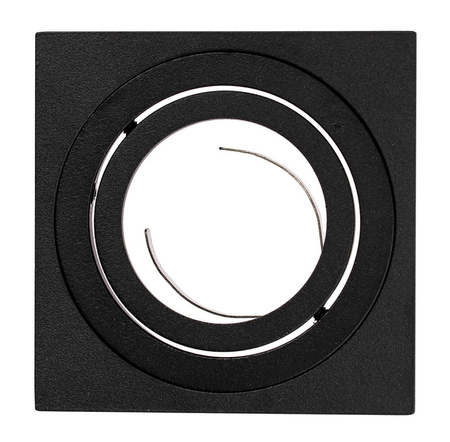Oprawa Natynkowa HALOGENOWA Ruchoma GU10 Kwadratowa Czarna 84mm