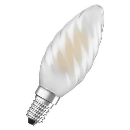 Żarówka LED Świeczka E14 BW40 3,4W = 40W 470lm 4000K Neutralna 300° CRI90 Filament Mleczna Ściemnialna LEDVANCE Superior
