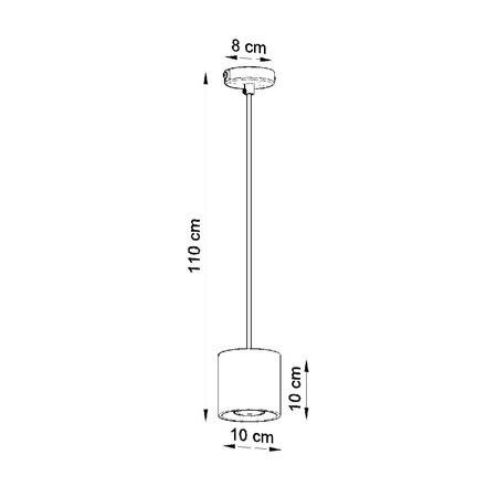 Lampa Sufitowa Wisząca Zwis GU10 Cylindryczna Biała Nowoczesna Orbis Sollux