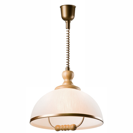 Lampa Wisząca Sufitowa RAMONA E27 Beżowa Biała LM-1.1/107 Lamkur