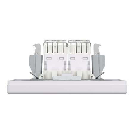 Gniazdo Komputerowe 2x RJ45 kat. 6 UTP z Ramką Biały SCHNEIDER ASFORA
