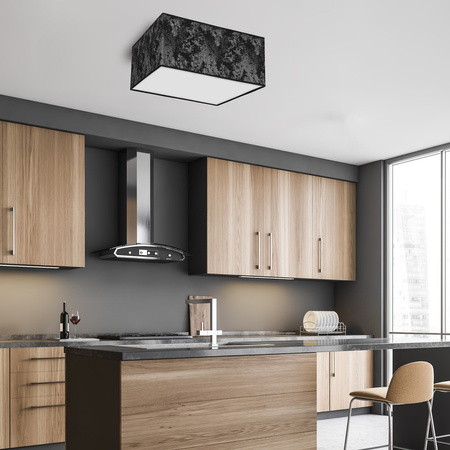 Plafon LED Lampa Sufitowa SATINO Srebrna 2xE27 Milagro