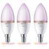 3x Żarówka LED E14 Świeczka C37 4.9W = 40W 470lm 2200-6500K RGB + TW Inteligentna SMART WiFi Bluetooth Aplikacja WiZ Philips